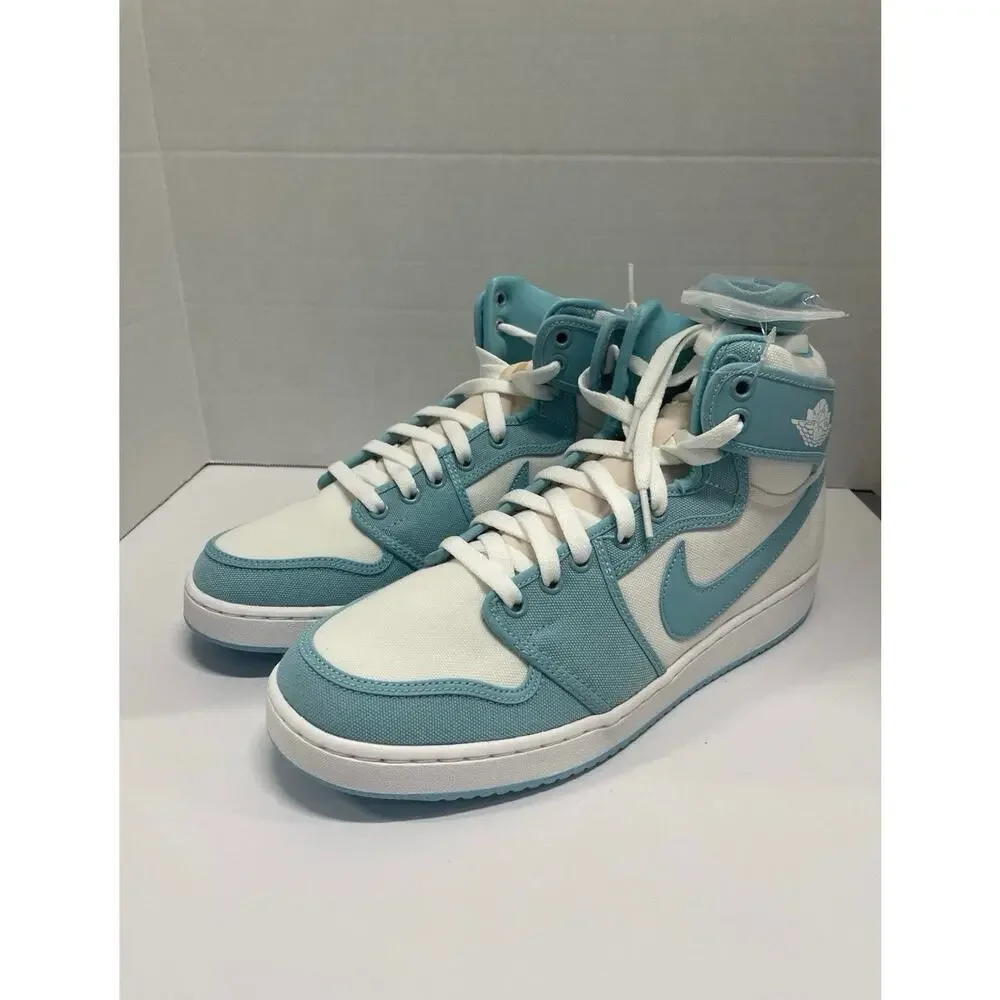 Air Jordan 1 KO High Bleached Aqua DO5047 411 Size 11 White Blue High Top Shoe